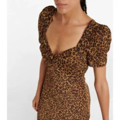 Staud Lea Leopard-print Chiffon Maxi Dress 8 Staud Lea Leopard-print Chiffon Maxi Dress -REBECCA VALLANCE Sales unnamed file 694