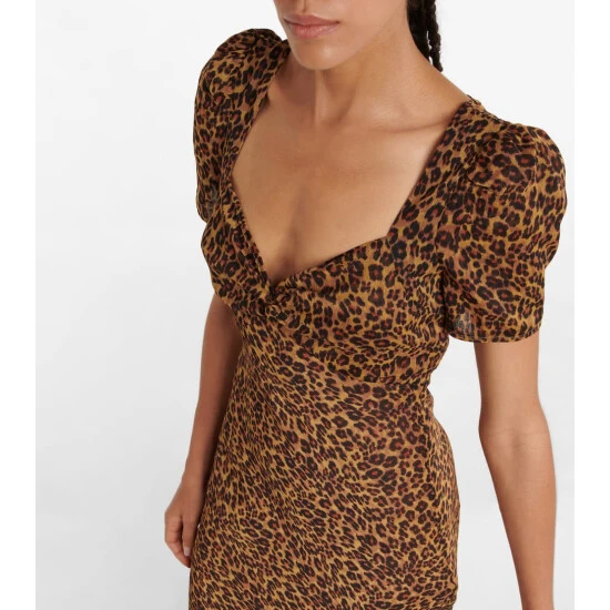 Staud Lea Leopard-print Chiffon Maxi Dress 5 Staud Lea Leopard-print Chiffon Maxi Dress - Image 3