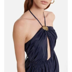 Staud Danielle Halterneck Cutout Midi Dress -REBECCA VALLANCE Sales unnamed file 718