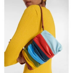 Staud Riviera Bean Leather Shoulder Bag