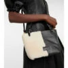 Staud Ida Shearling-trimmed Leather Tote Bag -REBECCA VALLANCE Sales unnamed file 736