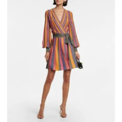 Rebecca Vallance Marsha Striped Knit Minidress