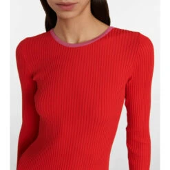 Staud Ribbed-knit Midi Dress -REBECCA VALLANCE Sales unnamed file 752