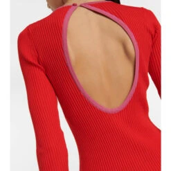 Staud Ribbed-knit Midi Dress -REBECCA VALLANCE Sales unnamed file 754