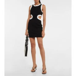 Staud Dolce Cutout Jersey Minidress