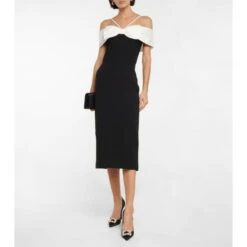 Rebecca Vallance Hepburn Off-shoulder Bow Dress