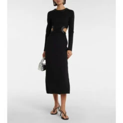 Staud Dolce Cutout Jersey Midi Dress