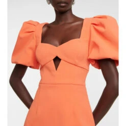 Rebecca Vallance Loretta Puff-sleeve Crêpe Midi Dress -REBECCA VALLANCE Sales unnamed file 829