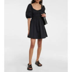 Staud Faye Cotton-blend Poplin Minidress