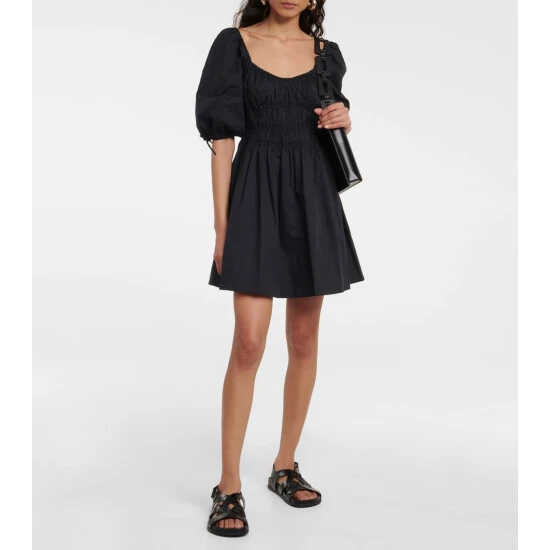 Staud Faye Cotton-blend Poplin Minidress 3 Staud Faye Cotton-blend Poplin Minidress