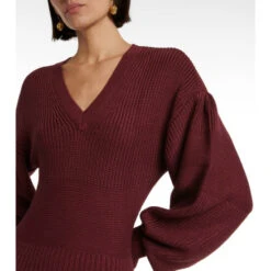 Staud Balloon-sleeve Ribbed-knit Sweater Dress -REBECCA VALLANCE Sales unnamed file 835