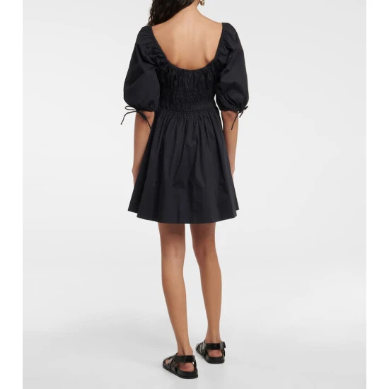 Staud Faye Cotton-blend Poplin Minidress 4 Staud Faye Cotton-blend Poplin Minidress - Image 2