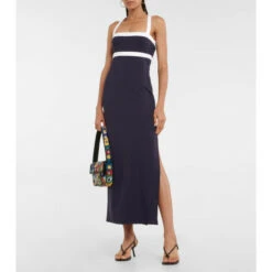 Staud Augustine Ponte Midi Dress