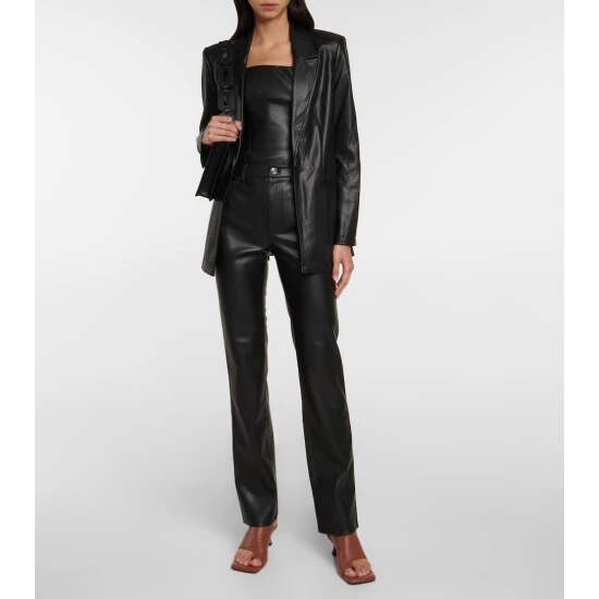 Staud Madden Faux Leather Blazer 3 Staud Madden Faux Leather Blazer