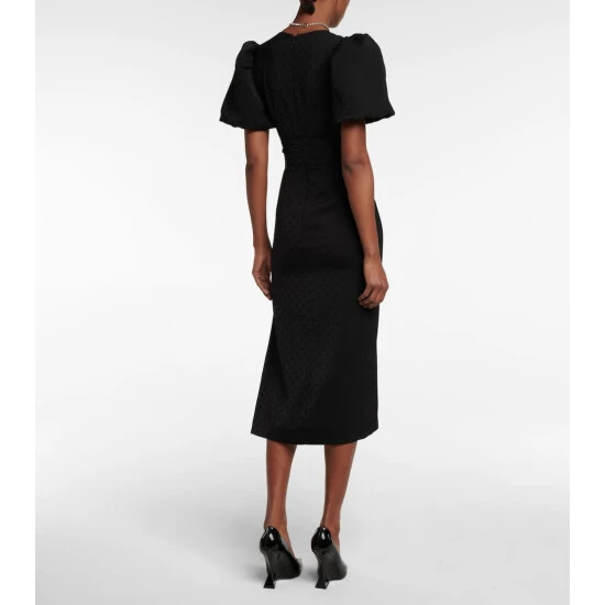 Rebecca Vallance Golightly Puff-sleeve Midi Dress 4 Rebecca Vallance Golightly Puff-sleeve Midi Dress - Image 2
