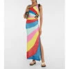Staud Alpes Striped Pointelle Maxi Dress
