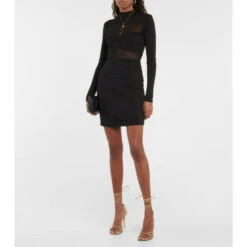 Staud Falcon Mockneck Jersey Minidress