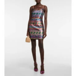 Rebecca Vallance Tatiana Chain-detail Lurex® Minidress