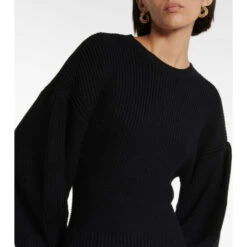Staud Balloon-sleeve Ribbed-knit Sweater Dress -REBECCA VALLANCE Sales unnamed file 982