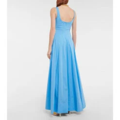 Staud Wells Pleated Cotton Maxi Dress -REBECCA VALLANCE Sales unnamed file 986