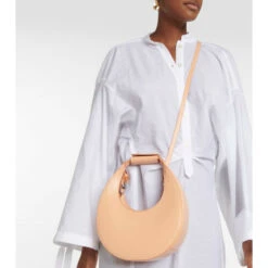 Staud Mini Moon Leather Shoulder Bag